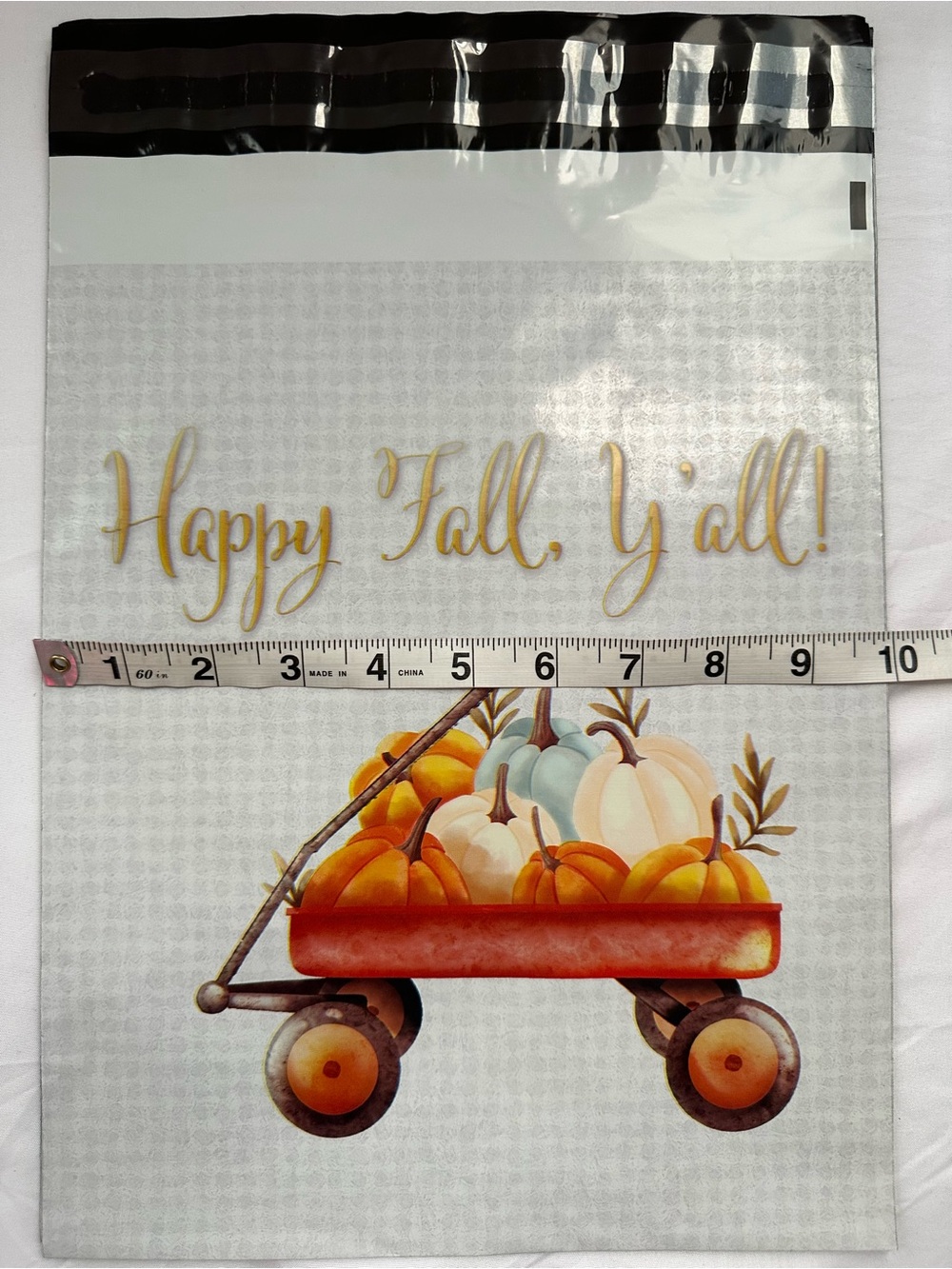 Fall Autumn Poly Mailer Variety Pack 10x13 Pumpkin Spice Happy Fall Hedgehogs - Picture 6 of 14